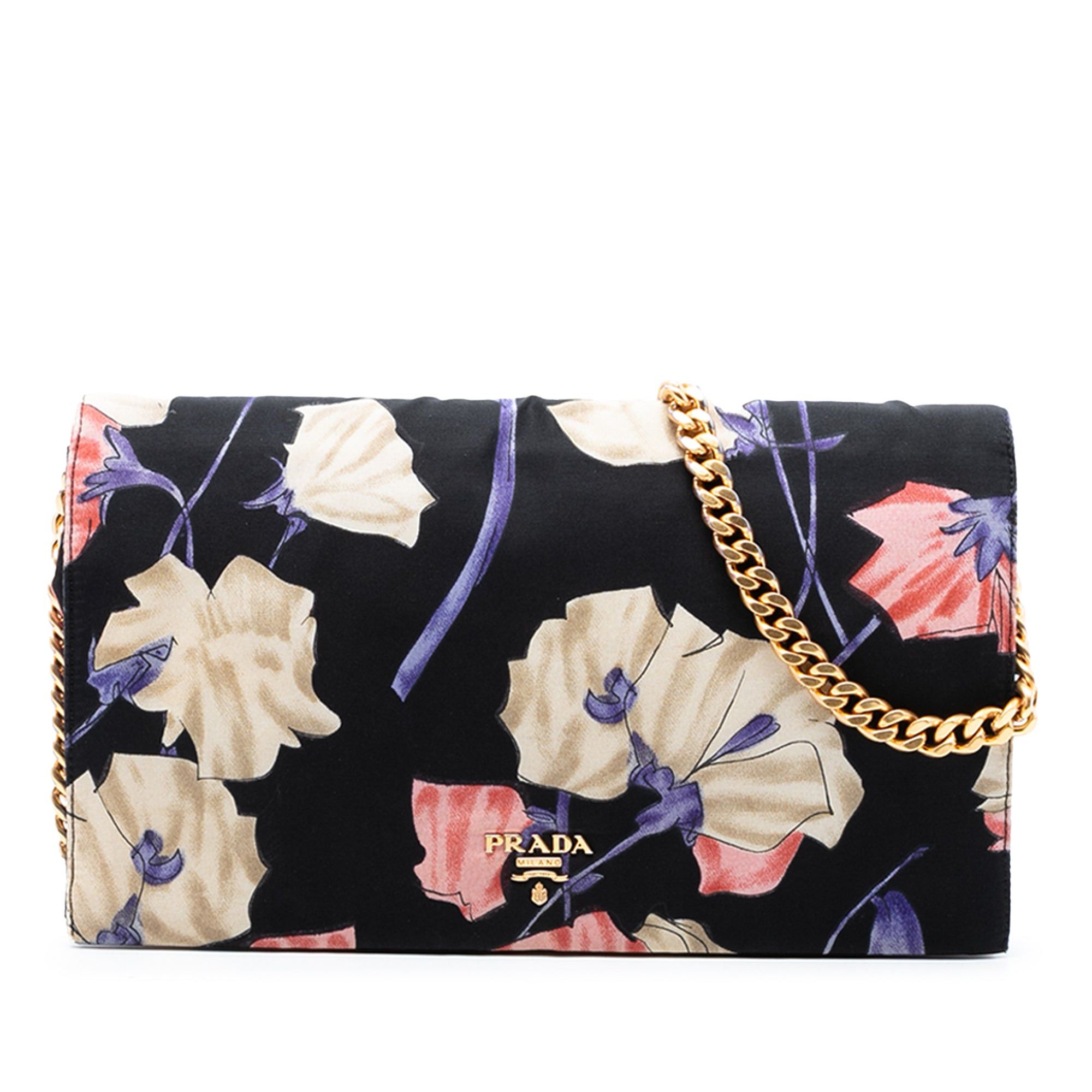 Prada Tessuto Floral Print Chain Crossbody Size ONE SIZE - 1 Thumbnail