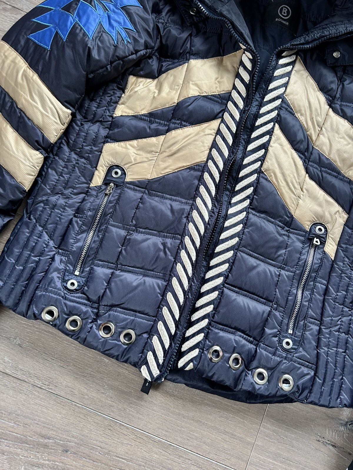 Bogner Bogner ski jacket blue aztec S-M Size M / US 6-8 / IT 42-44 - 3 Thumbnail
