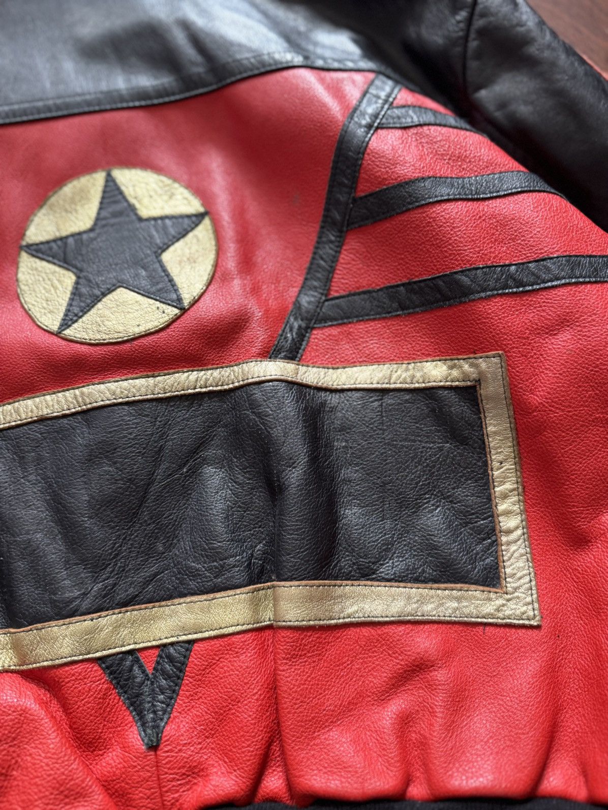 Leather Vintage Genuine Real Leather Jacket High Quality Rock Punk Size US XL / EU 56 / 4 - 11 Thumbnail