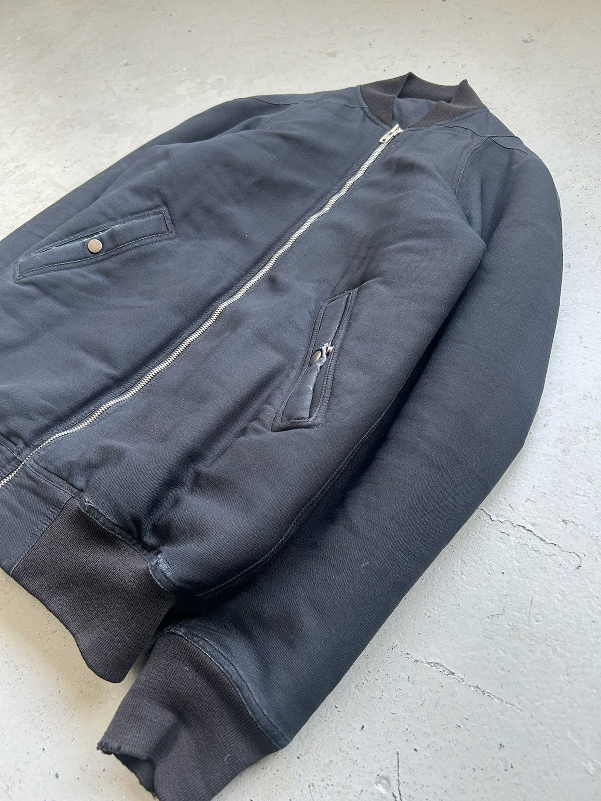 Rick Owens Rick Owens FW14 MOODY Runway Sample Silk Down Bomber Jacket Size US M / EU 48-50 / 2 - 2 Thumbnail