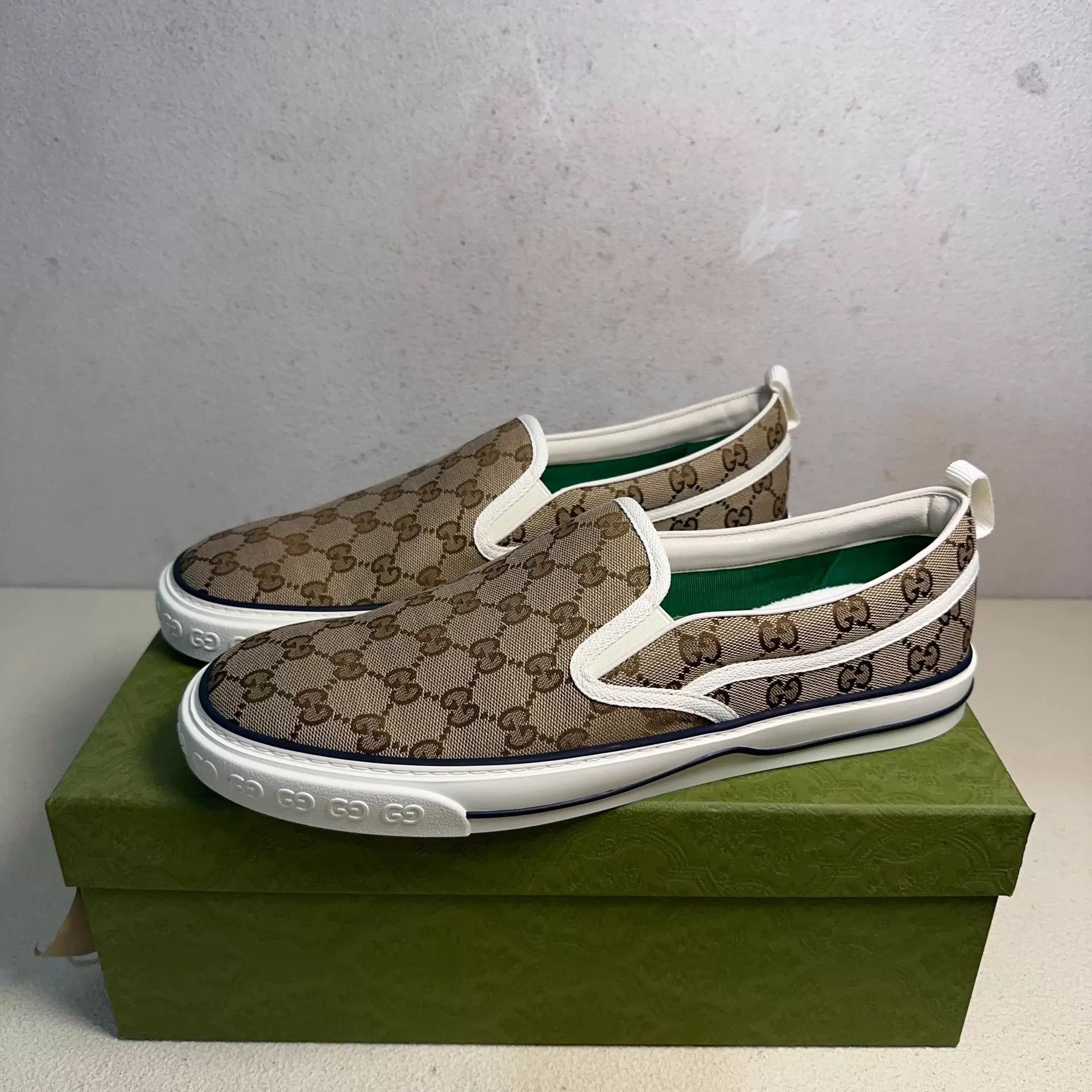Gucci GUCCI Tennis 1977 Men's Brown Low Top Sneaker 46 Size US 13 / EU 46 - 1 Thumbnail