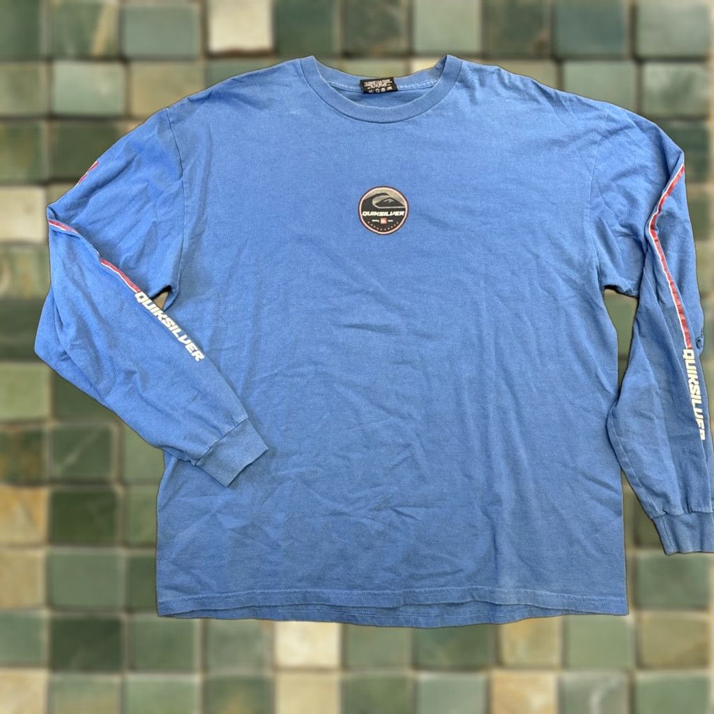 Quiksilver VINTAGE Quiksilver Long Sleeve T-Shirt Men’s XL Blue Sleeve Hits Shirt Mens XL Blue Skate T Shirt Size US XL / EU 56 / 4 - 1 Thumbnail
