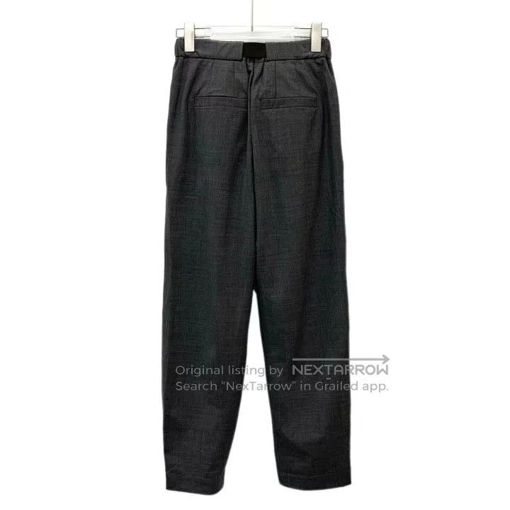 Brunello Cucinelli Brunello Cucinelli Gray Wool Belted Trousers. Size 28" / US 6 / IT 42 - 2 Thumbnail