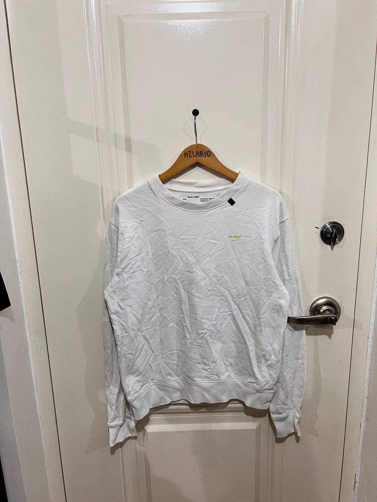 Off-White Off White Yellow Arrow BackPrint Sweatshirt Size US M / EU 48-50 / 2 - 1 Thumbnail