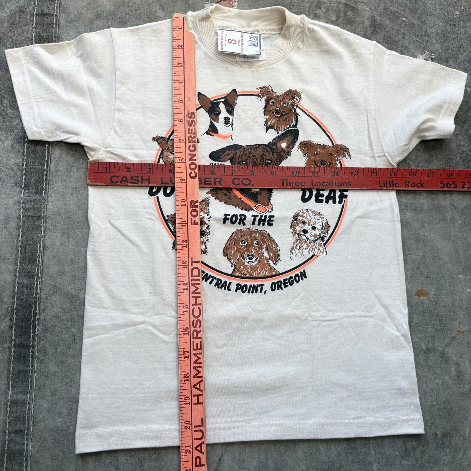 Hanes Vintage 90s Y2K New With Tags Cute Dogs For The Deaf Shirt Size S / US 4 / IT 40 - 4 Thumbnail