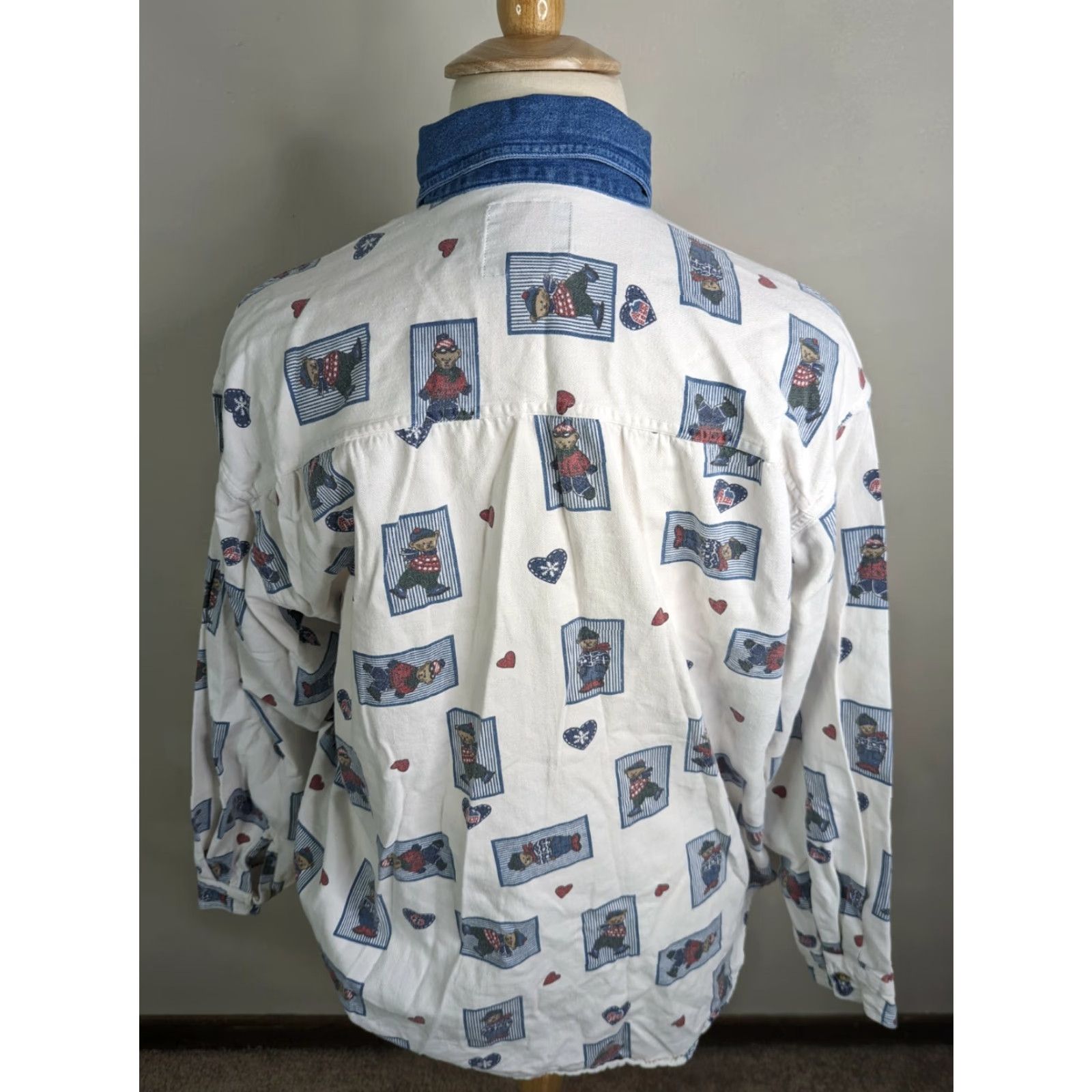 Vintage VINTAGE 90S Quizz Plus SHIRT XL TEDDY BEAR PRINT BUTTON UP TOP BLOUSE WOMEN L3S Size XL / US 12-14 / IT 48-50 - 4 Thumbnail