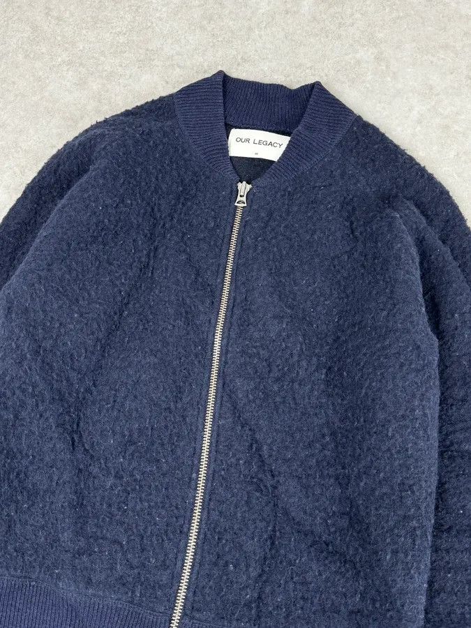Our Legacy AW2015 Our Legacy Shaggy Navy Blue Zip-up Sweater Size US M / EU 48-50 / 2 - 5 Thumbnail