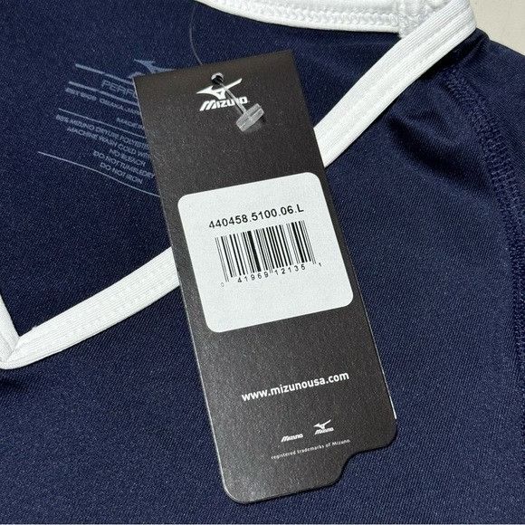 Mizuno NWT MIZUNO WOMEN’S TECHNO PERFORMANCE LONG SLEEVE NAVY/WHITE Size L / US 10 / IT 46 - 4 Thumbnail