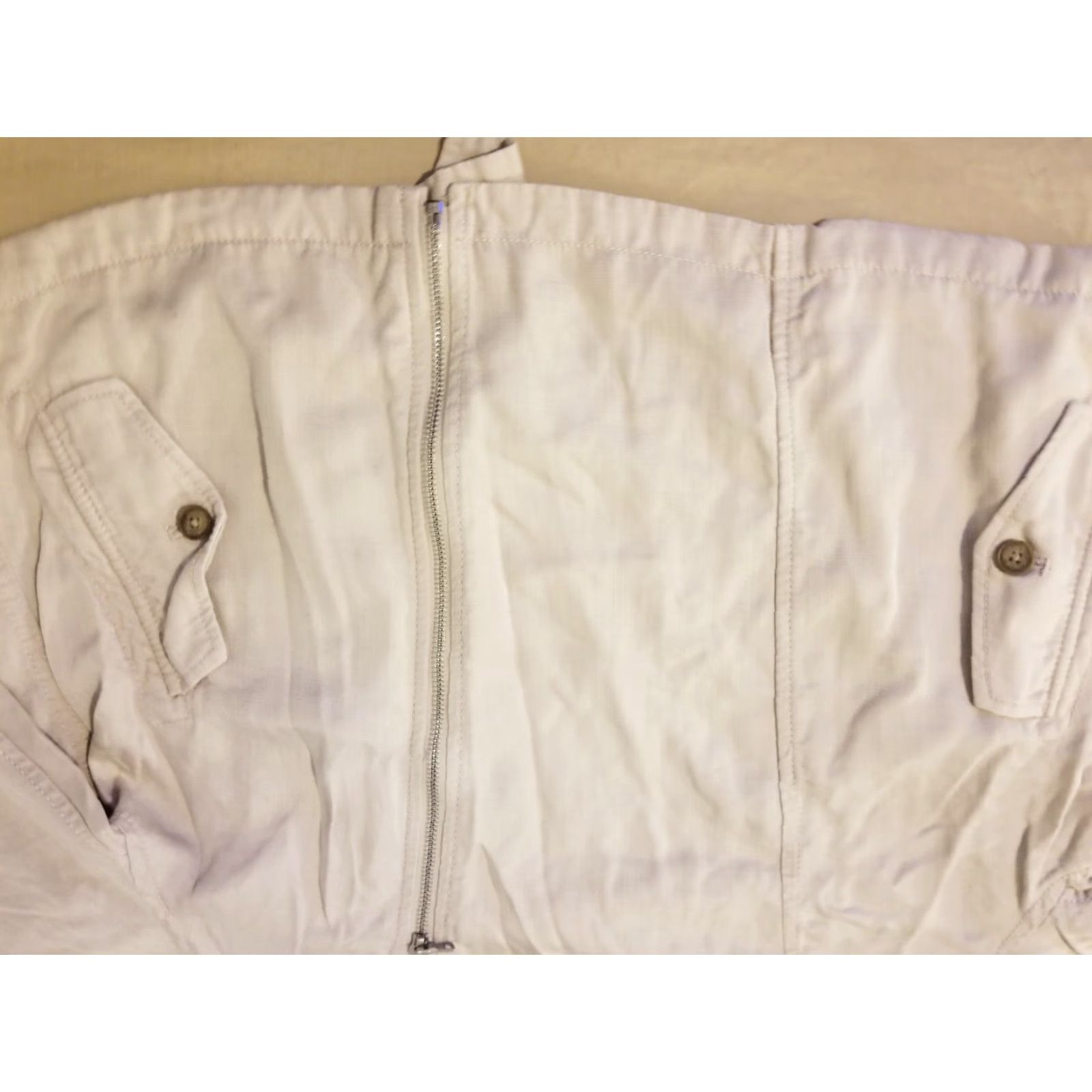 Ann Taylor VINTAGE? No. Final: Ann Taylor Jacket Womens XL Beige Lyocell Basic Coat? Size XL / US 12-14 / IT 48-50 - 3 Thumbnail