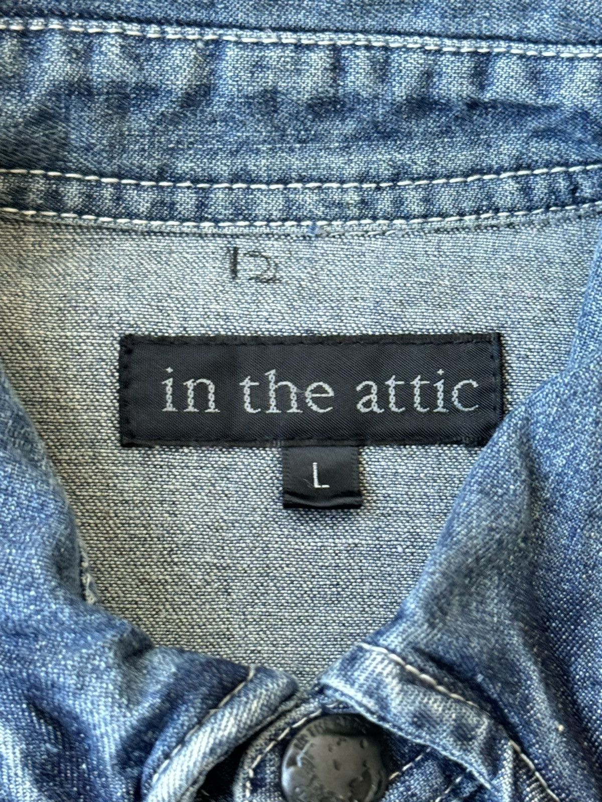 In The Attic Vintage In The Attic Tactical Button Denim Jacket Size US L / EU 52-54 / 3 - 9 Thumbnail