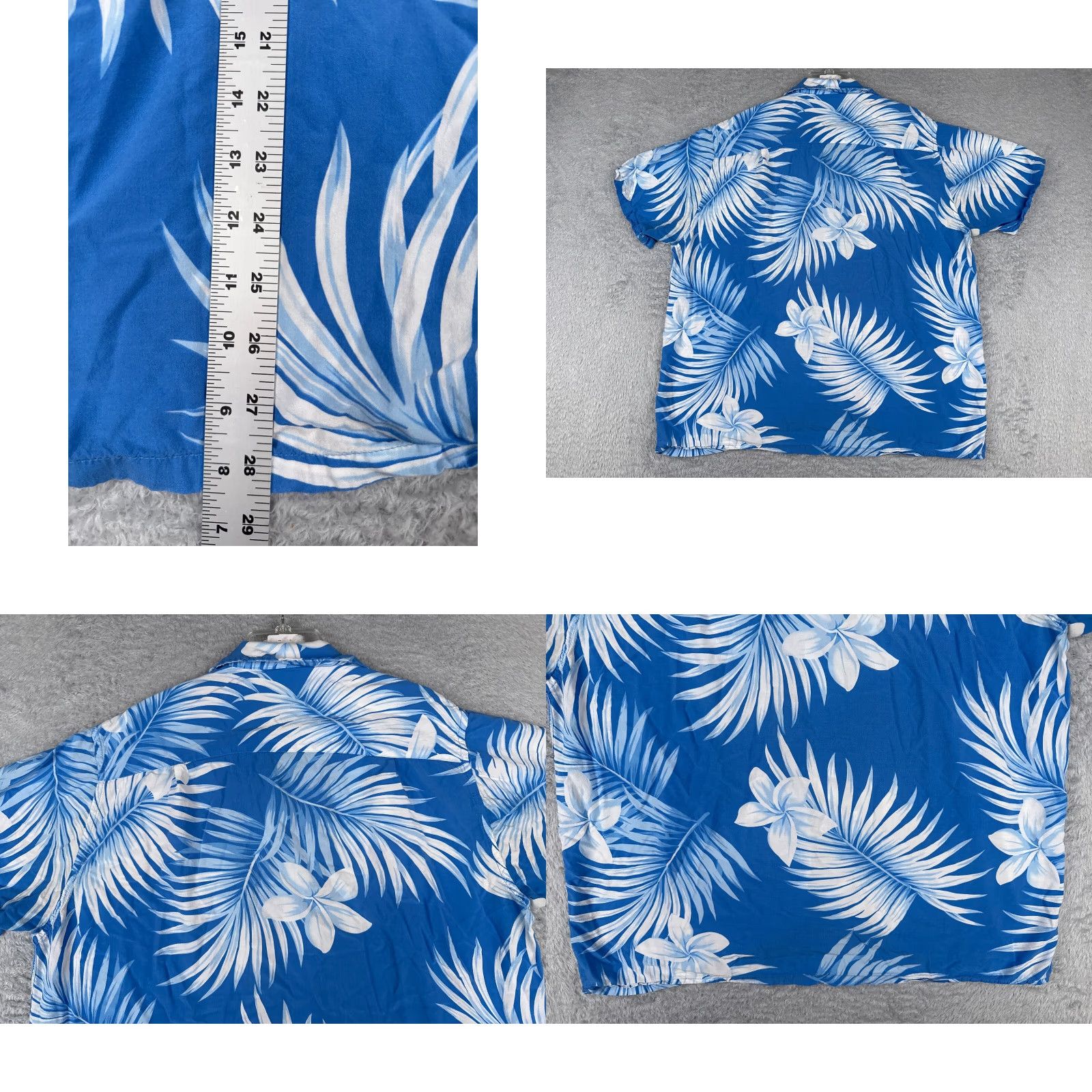 Vintage VINTAGE Favant Shirt Men 2XL XXL Blue Floral Plumeria Palm 100% Rayon Hawaiian Button Up Size US XXL / EU 58 / 5 - 9 Thumbnail