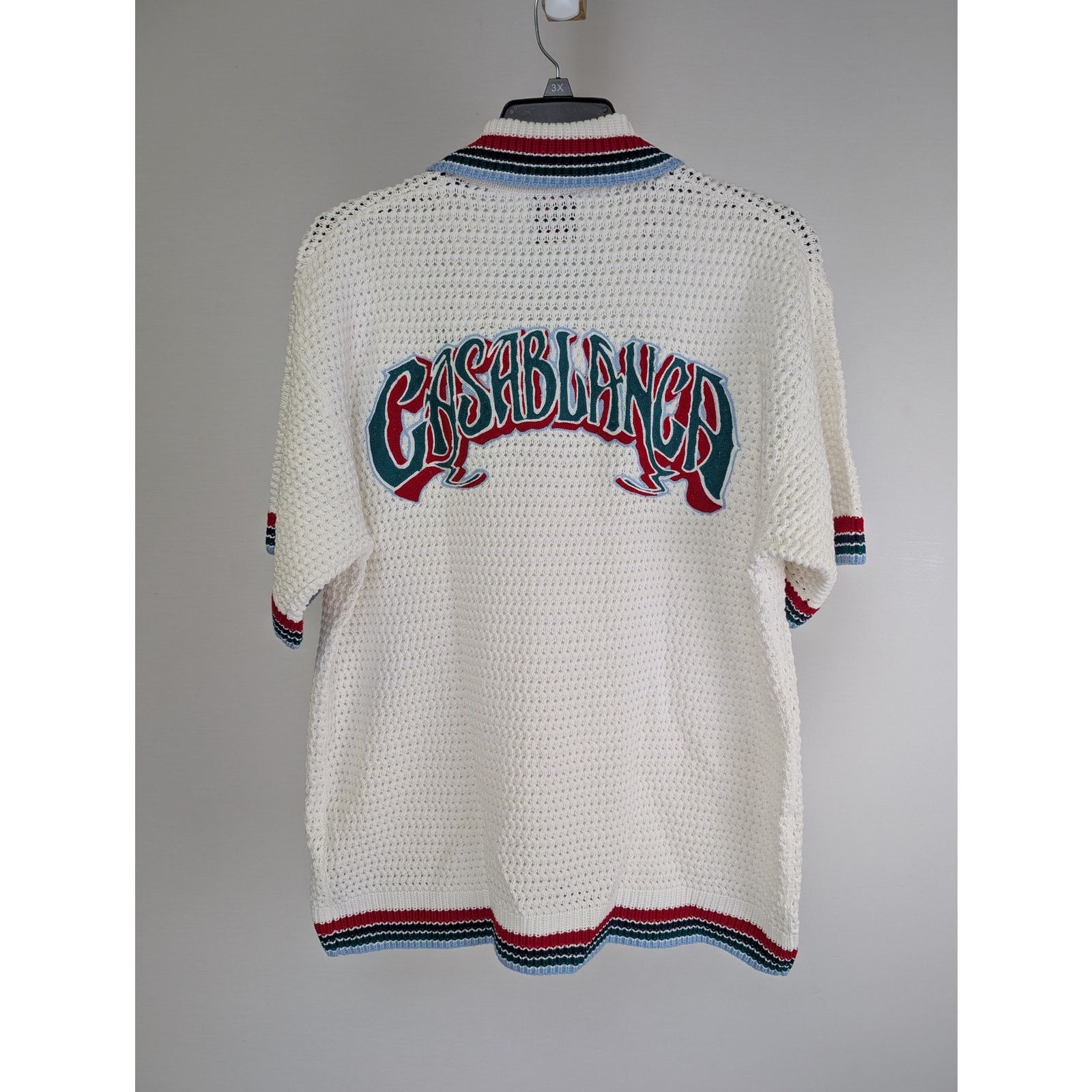 Casablanca o1rshd1 Sporty Faux Crochet Shirt in White Size US M / EU 48-50 / 2 - 7 Thumbnail