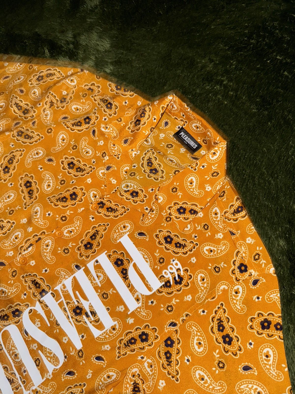 Pleasures [M] PLEASURES button down paisley half shirts orange Size US M / EU 48-50 / 2 - 2 Thumbnail