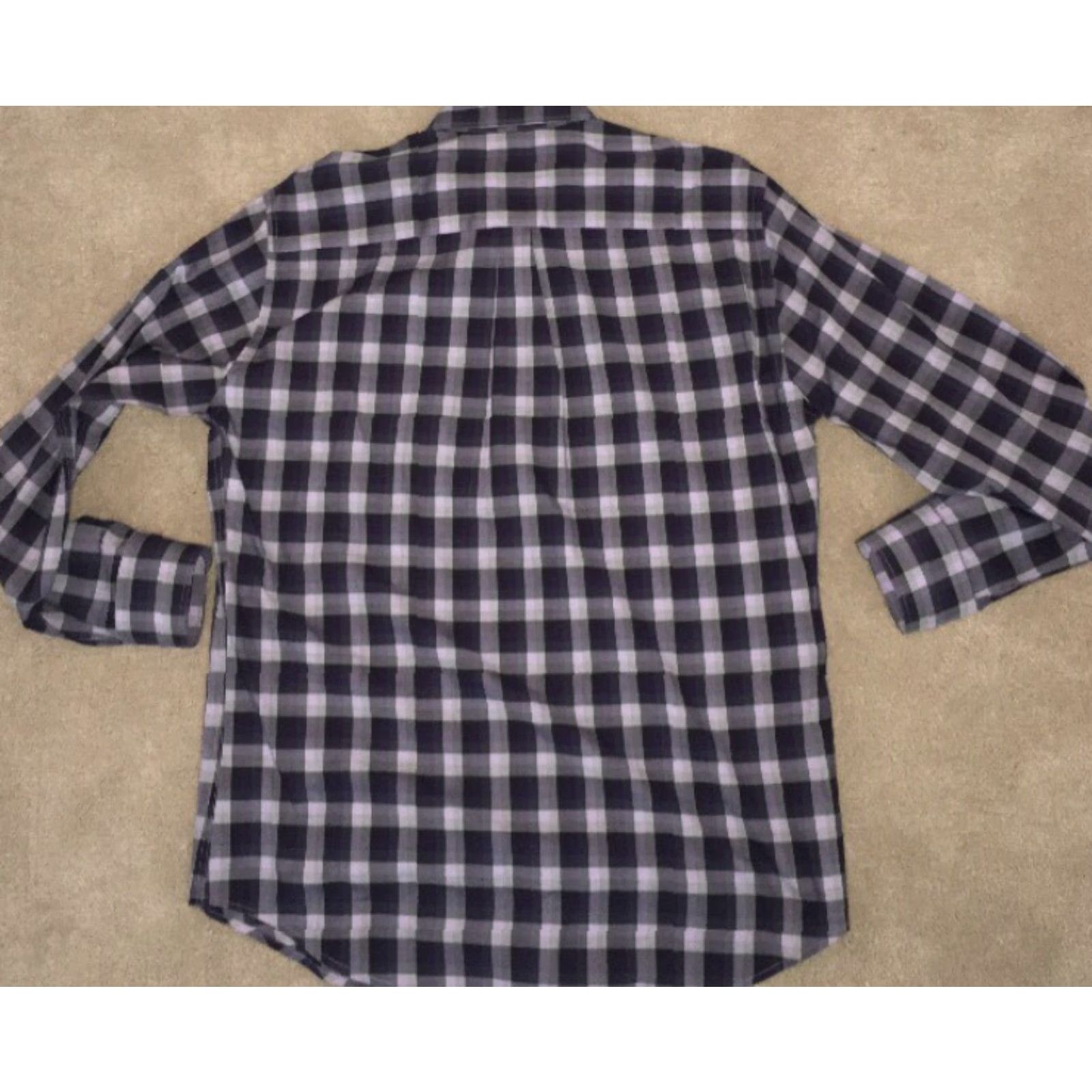 Peter Millar Peter Millar Men's Long Sleeve Button-Front Shirt Size Large Purple Plaid Cotton Size US L / EU 52-54 / 3 - 4 Thumbnail