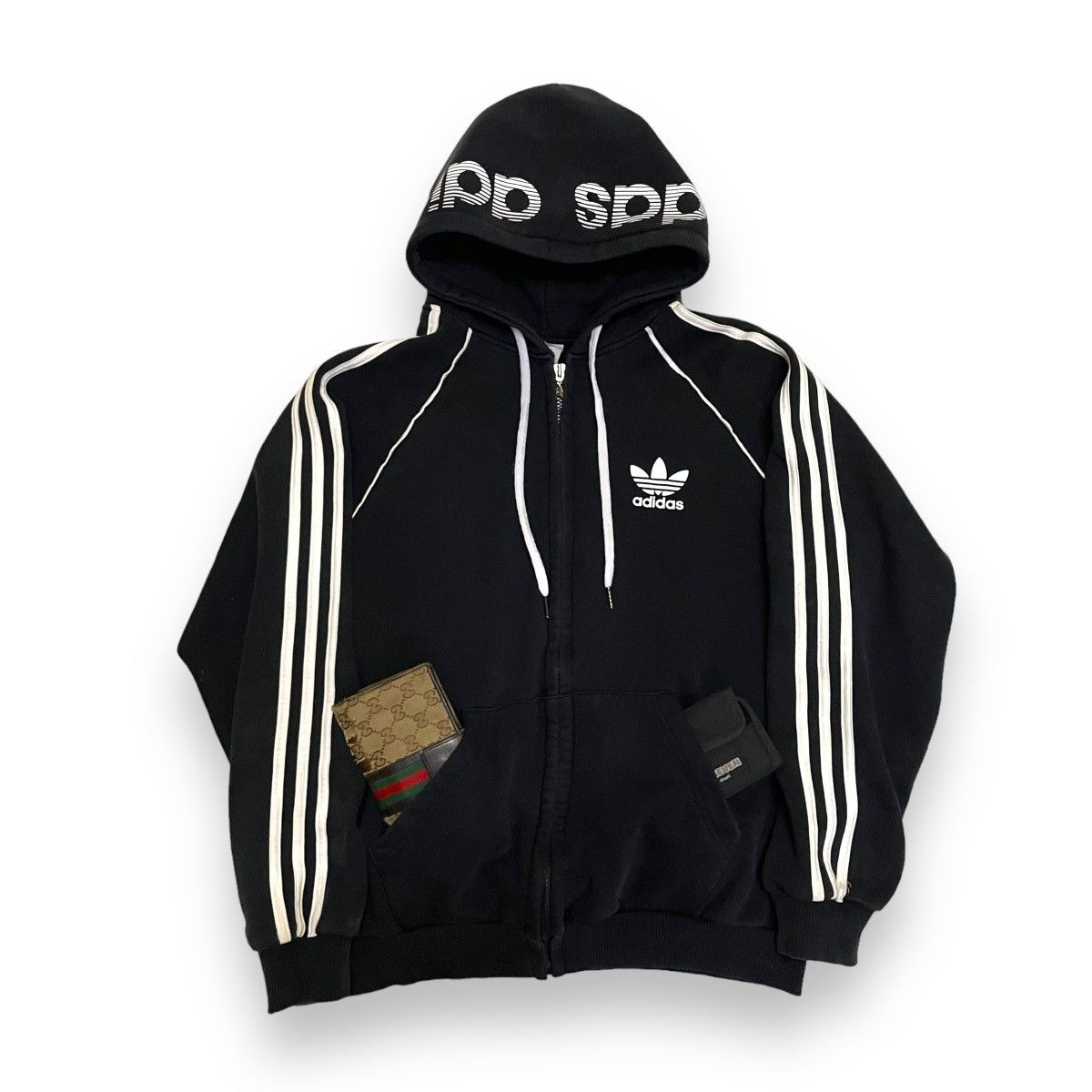 Adidas VINTAGE ADIDAS TREFOIL BIG LOGO HOODIE SWEATER Size US L / EU 52-54 / 3 - 2 Thumbnail