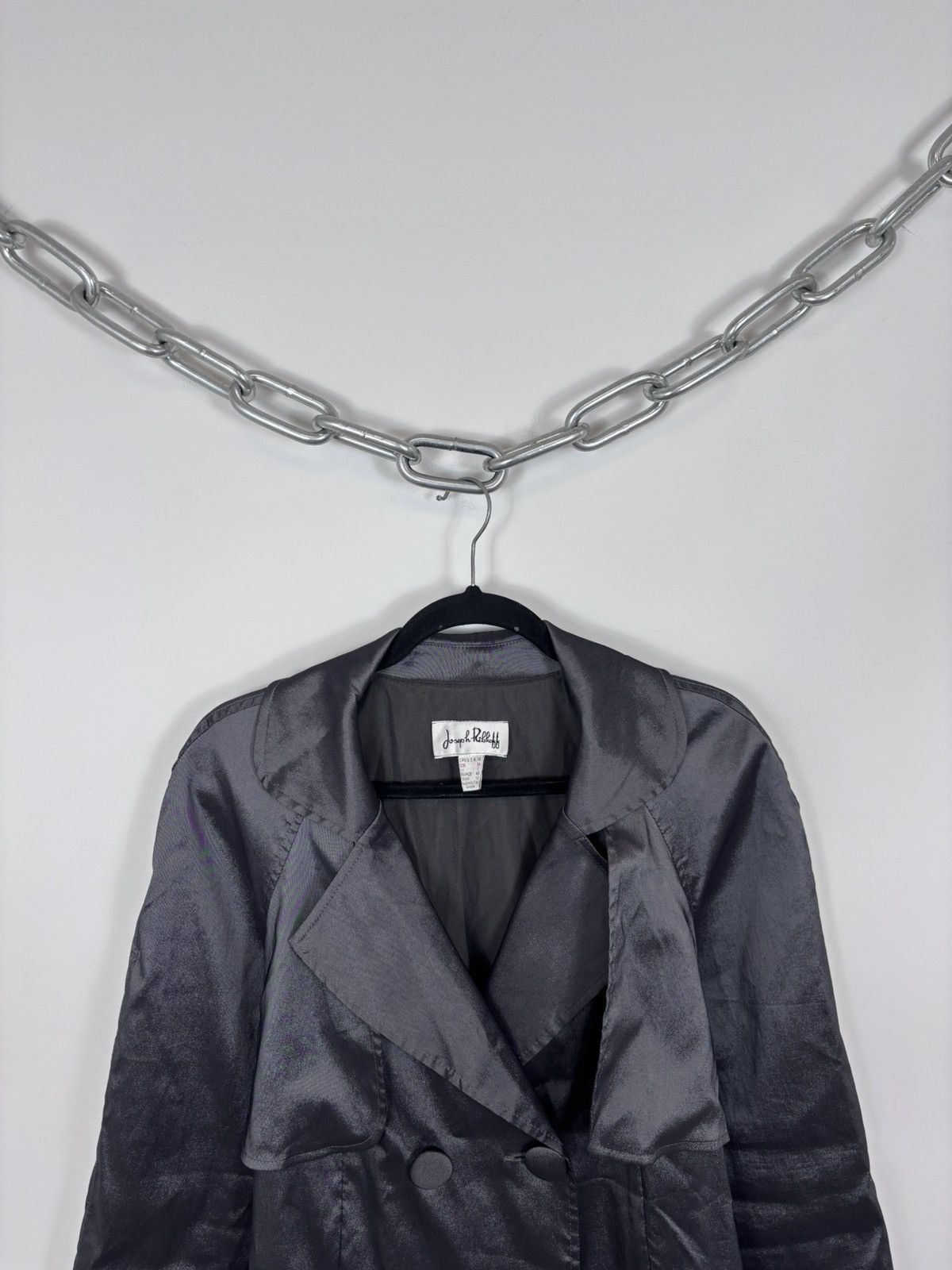 Joseph Ribkoff Joseph Ribkoff Women’s Belted Shiny Double Breasted Coat Size L / US 10 / IT 46 - 4 Thumbnail