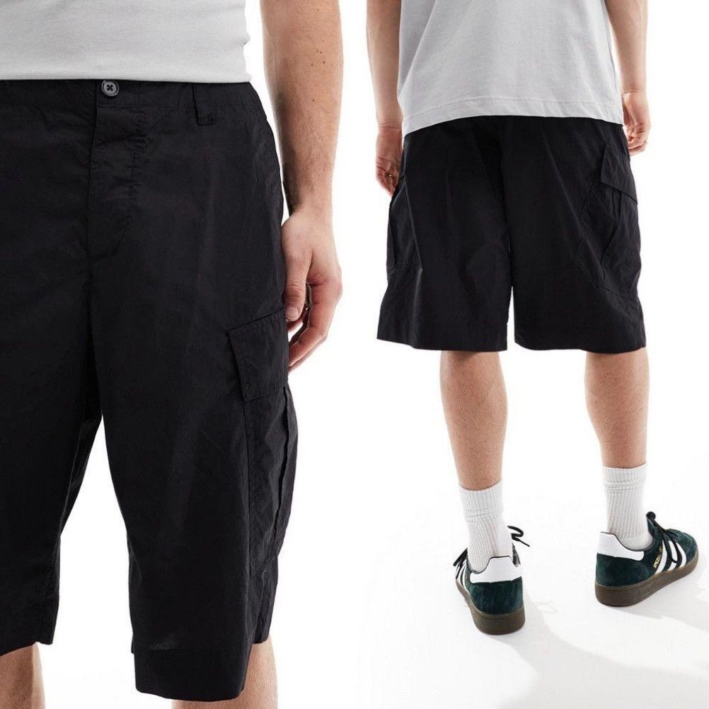 Allsaints All Saints Ardy Cargo Mens Shorts Black W 31 Organic Cotton Size US 31 - 10 Thumbnail