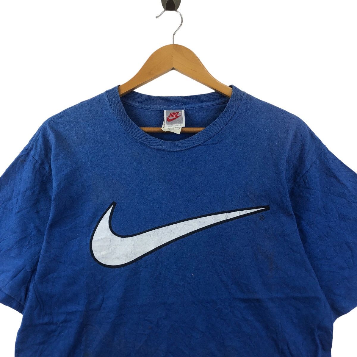 Nike Vintage 90’ NIKE CENTER SWOOSH Logo Made In USA Tee Shirt Size US M / EU 48-50 / 2 - 2 Thumbnail