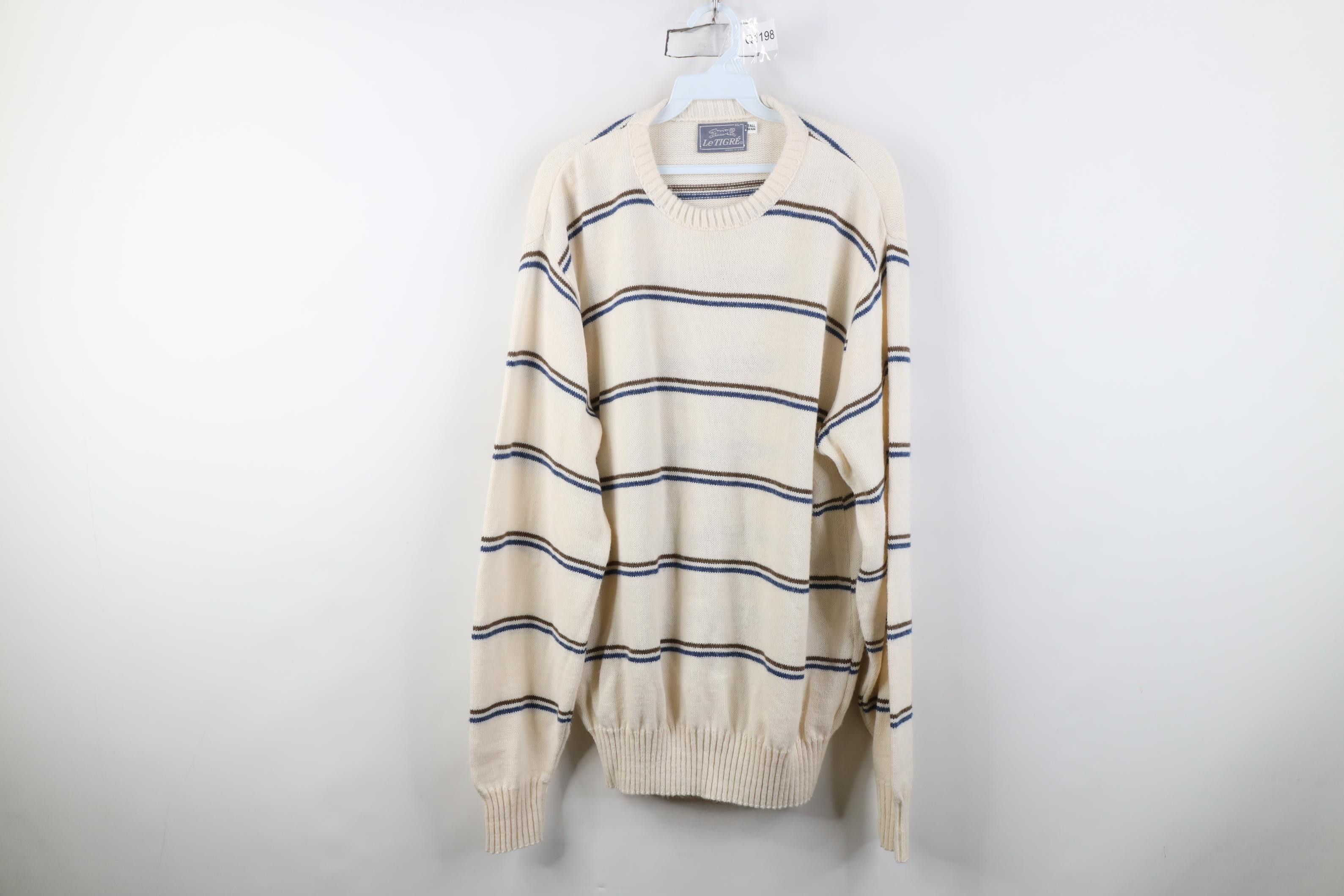 Vintage Vintage 80s 90s Streetwear Knit Crewneck Sweater USA Size US XL / EU 56 / 4 - 1 Thumbnail