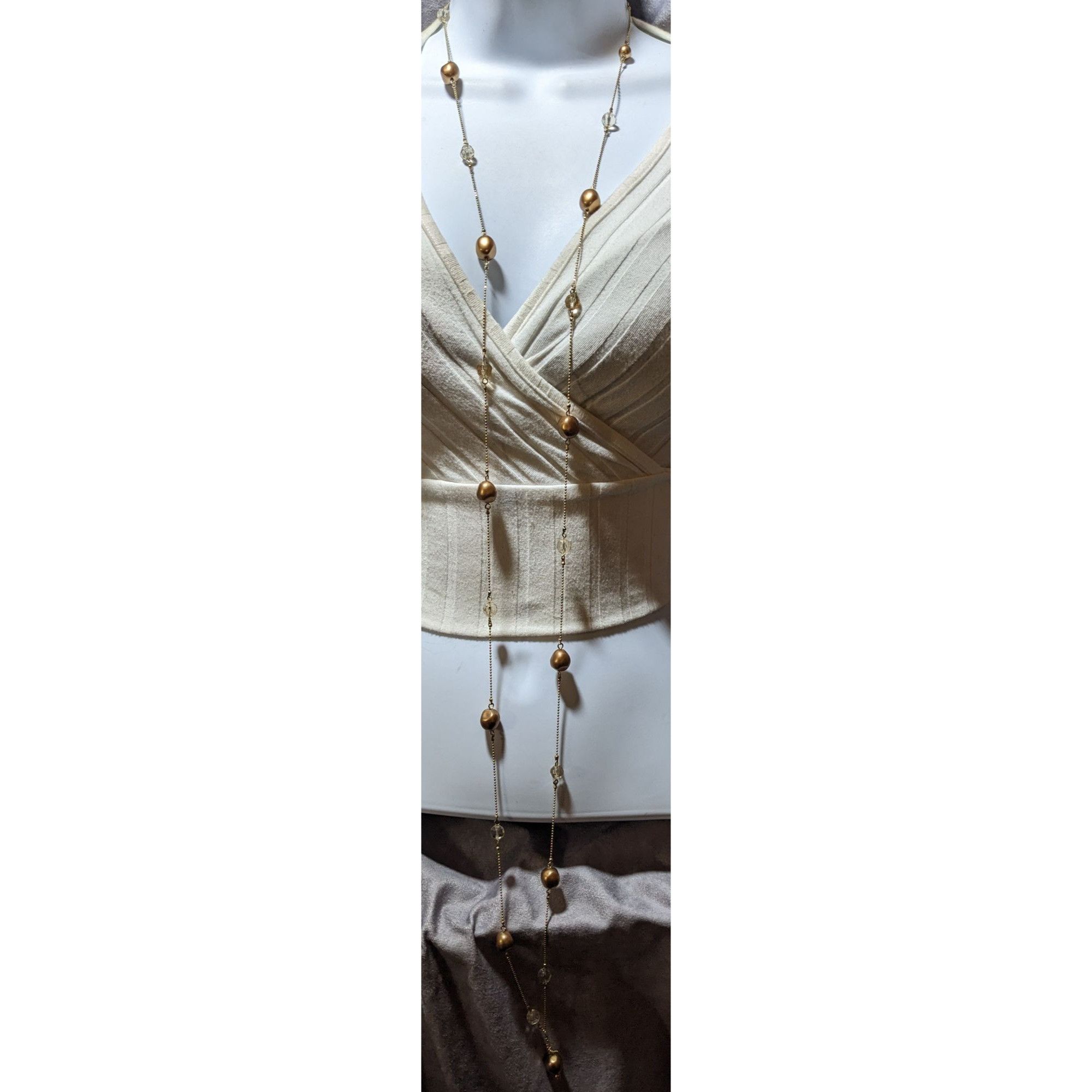 Other Gold Pearl And Gem Glam Opera Length Necklace Size ONE SIZE - 7 Thumbnail