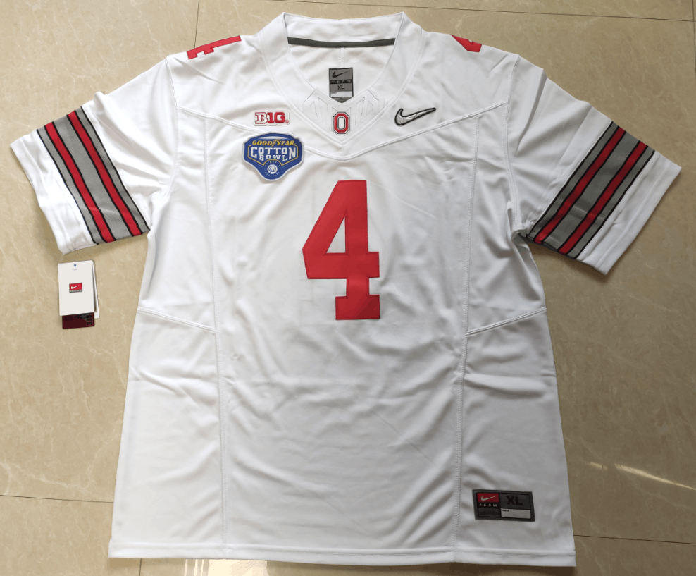 Other Men's Ohio State Buckeyes #4 Jeremiah Smith White Jerseys Size US XXL / EU 58 / 5 - 3 Thumbnail
