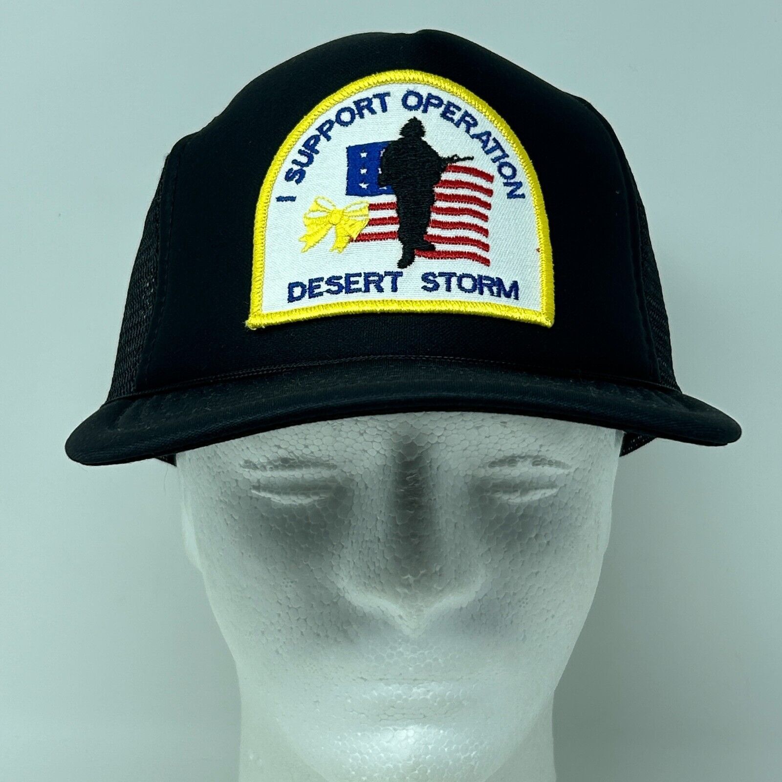 Vintage Vintage Operation Desert Storm Trucker Hat Cap Black Size ONE SIZE - 2 Thumbnail