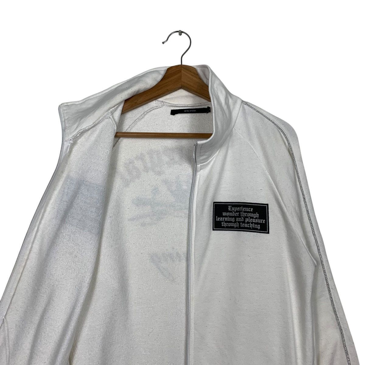 Japanese Brand METAL SYSTEM The Integral Big Logo White Sweater #1599-C71 Size US L / EU 52-54 / 3 - 12 Thumbnail