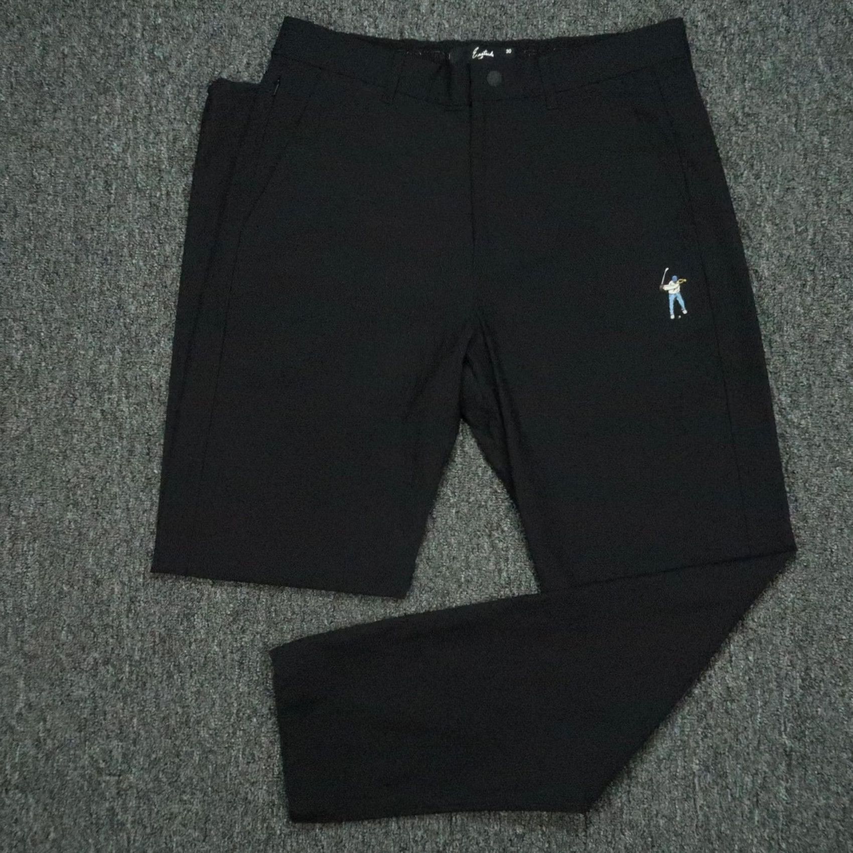 Vintage Eastside Golf Pants Mens 30x30 Black Tech Trousers Chino Straight Pockets Belt Loop Zipper Fly Regular Inseam 30 Casual Golfing Workwear Size US 30 / EU 46 - 2 Thumbnail