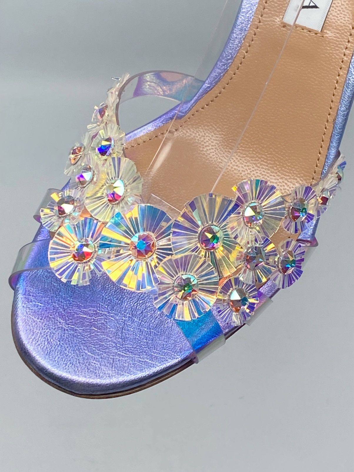Aquazzura Aquazzura Meteorite PVC Embellished Strappy Sandals size 36 Size US 6 / IT 36 - 6 Thumbnail
