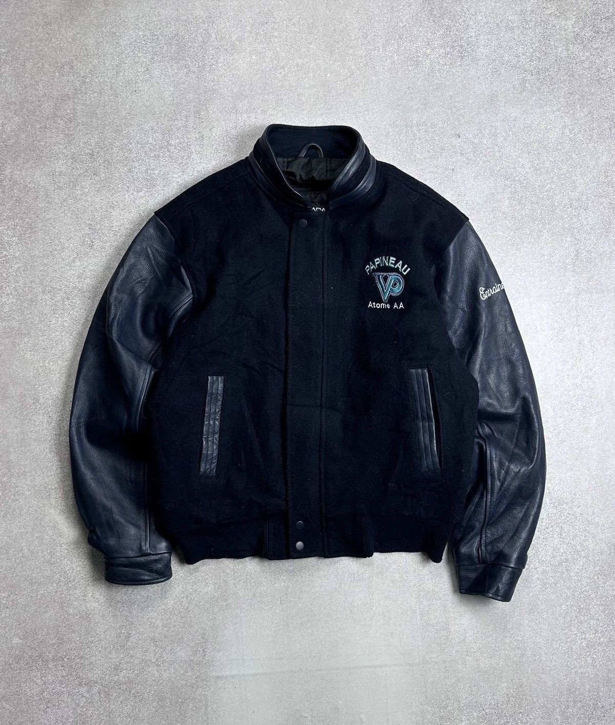 Alpha Industries Vintage 90s Papineau Bomber Leather Jacket M Size US M / EU 48-50 / 2 - 1 Thumbnail