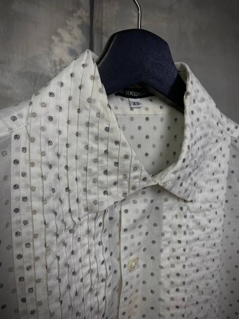 Ann Demeulemeester Pleated polka-dot shirt M Size 48R - 4 Thumbnail