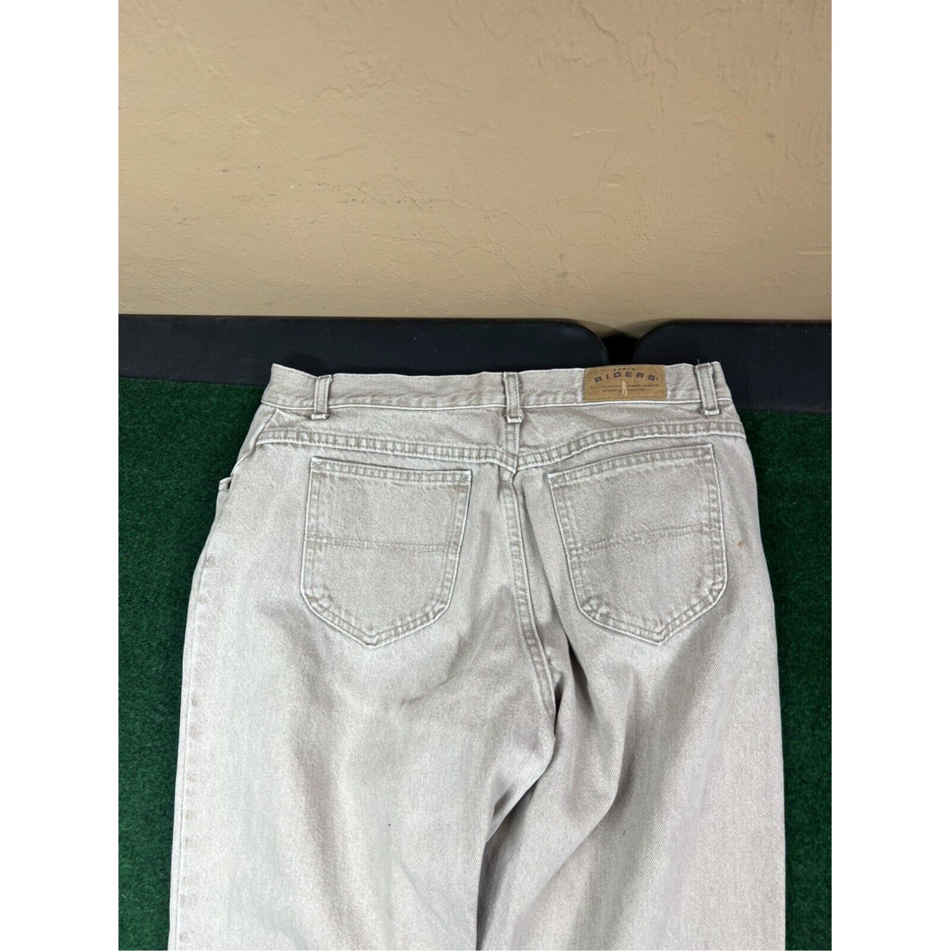 Vintage Riders Jeans Relaxed Tan denim Pants Womens 18W Measures 34x30 Size 40" / US 18 - 3 Thumbnail