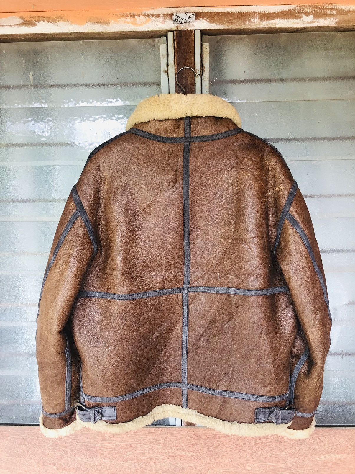 Type B-3 Bomber Sheepskin Shearling Aviator Flight Jacket