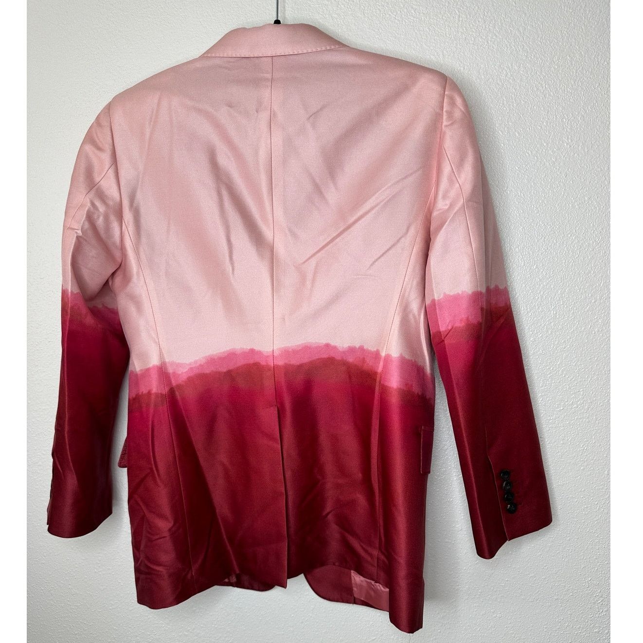 Alexander McQueen Alexander McQueen Pink Dip Dye Silk Wool Blazer Jacket 50 Size 50R - 5 Thumbnail