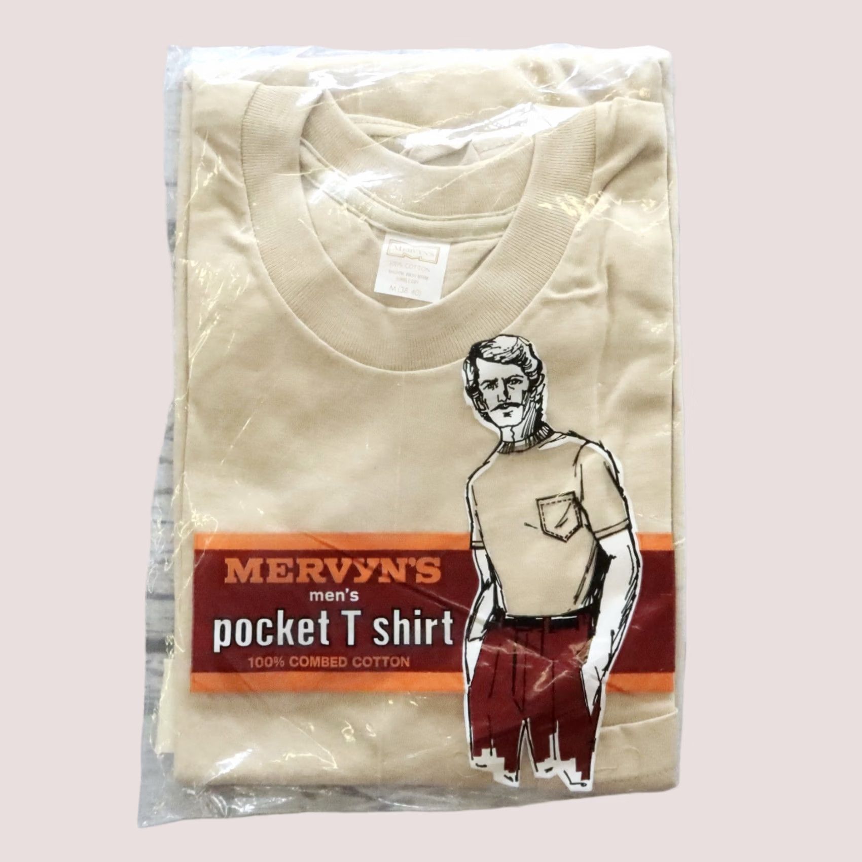 Vintage Vintage Mervyn's Men's Pocket T Shirt M Brown 100% Cotton Deadstock USA Shirt Mens M Size US M / EU 48-50 / 2 - 1 Thumbnail