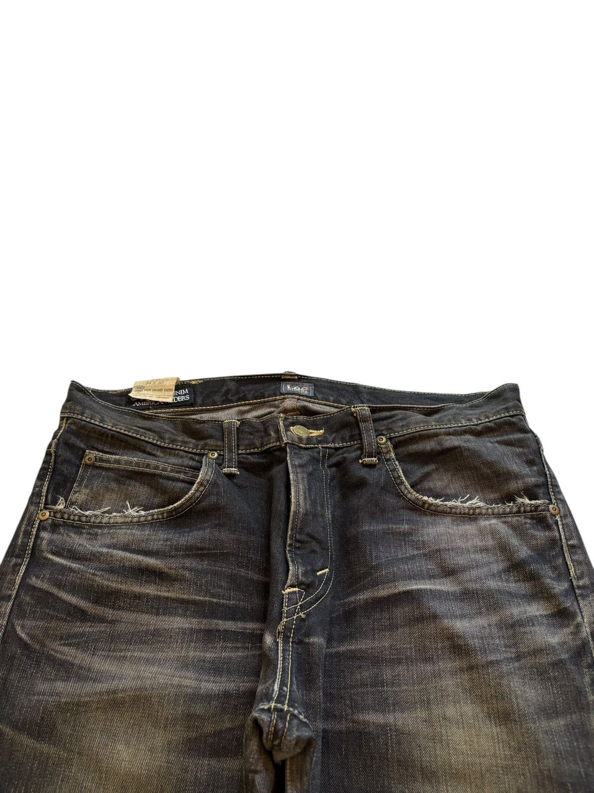 Lee Vintage Lee Rusty Wash Distressed Loose Baggy Jeans Size US 34 / EU 50 - 4 Thumbnail
