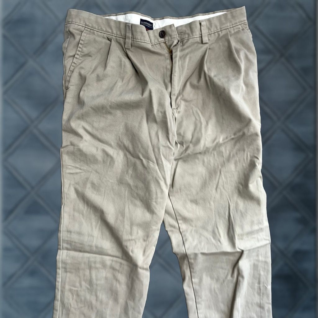 Dockers DOCKERS Mens Pants 36x29 Chino Pleated Classic Fit Beige 90s Army Apple Dockers D4 Mens Pants Size US 36 / EU 52 - 1 Thumbnail