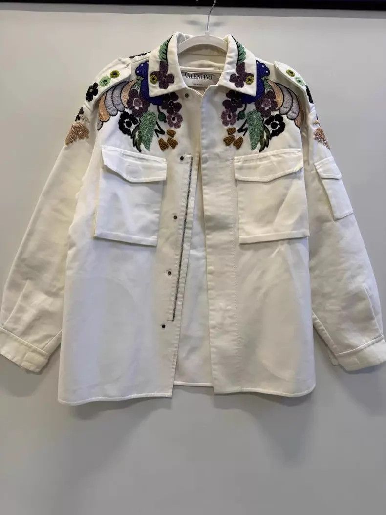 Valentino Valentino Embroidered shirt jacket Size XS / US 0-2 / IT 36-38 - 1 Thumbnail