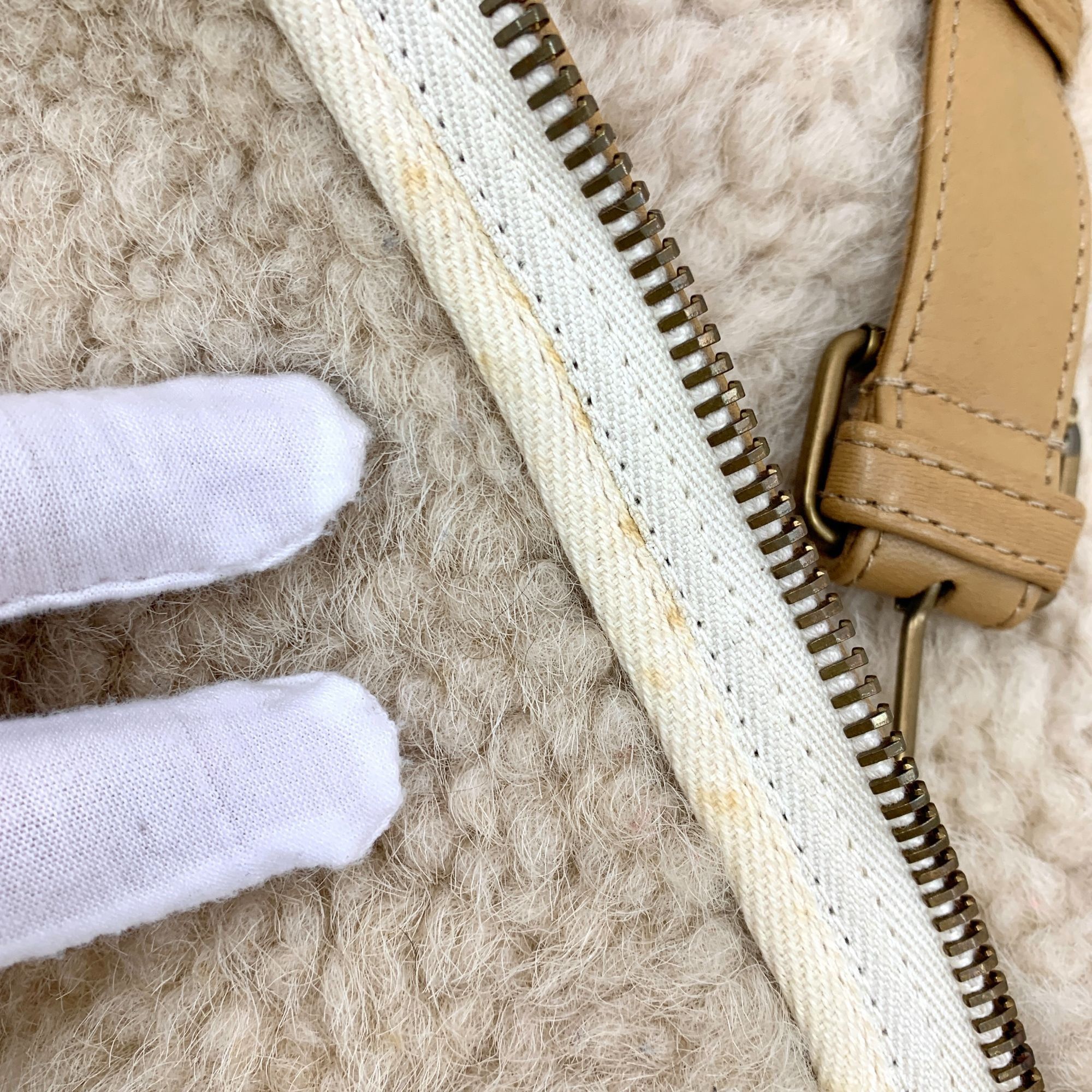 Chloe Chloé Two-Tone Lambskin & Cotton Sleeveless Fur Vest Waistco Size XS / US 0-2 / IT 36-38 - 3 Thumbnail