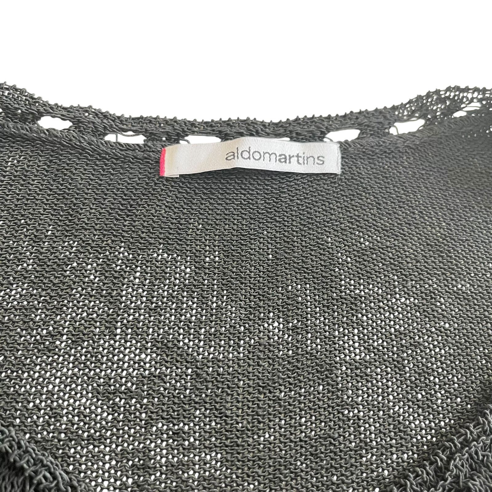 Other Aldomartins Black Semi Sheer Lace Knit Long Sleeve Cardigan Size XL / US 12-14 / IT 48-50 - 4 Thumbnail