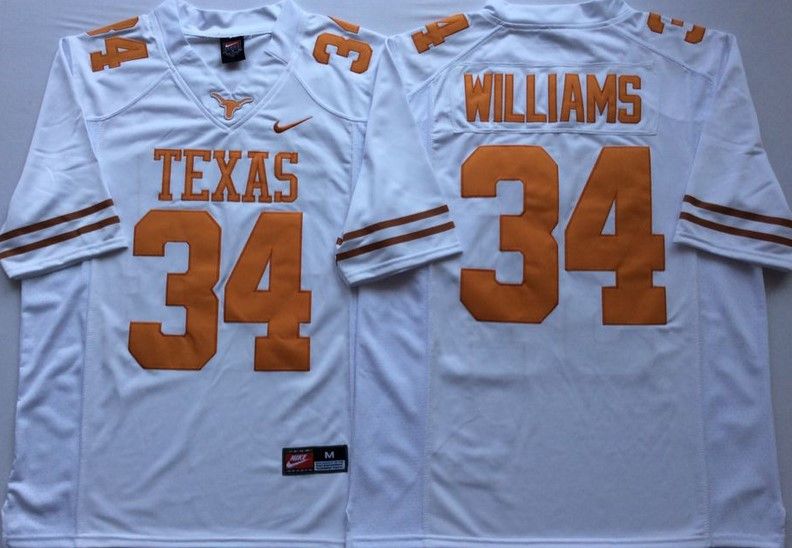 Other Men's NCAA Texas Longhorns 34 Ricky Williams White Jersey Size US M / EU 48-50 / 2 - 1 Thumbnail