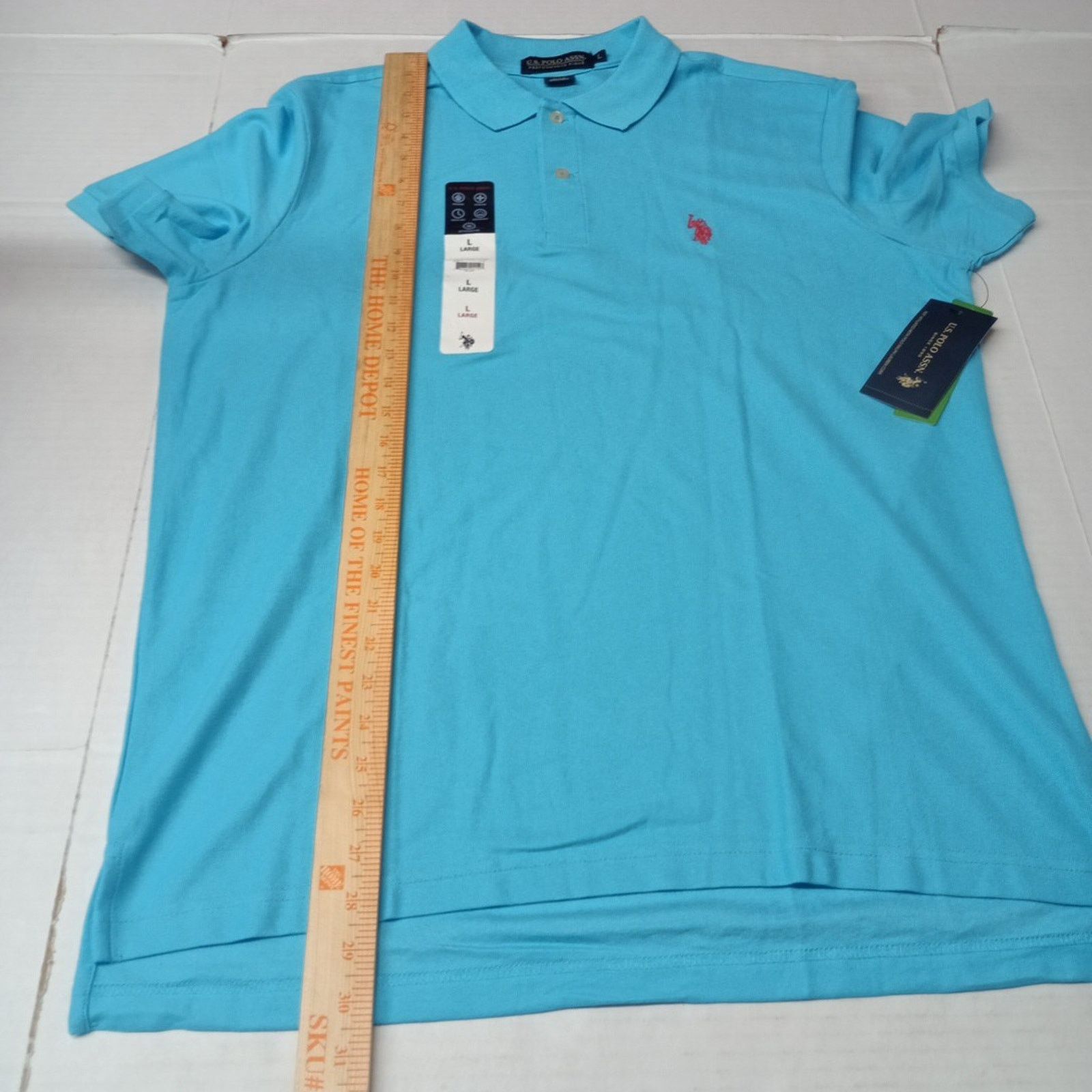 U.S. Polo Assn. U.S. Polo Assn. Polo Shirt Men's Size L River Blue Stretch Size US L / EU 52-54 / 3 - 6 Thumbnail