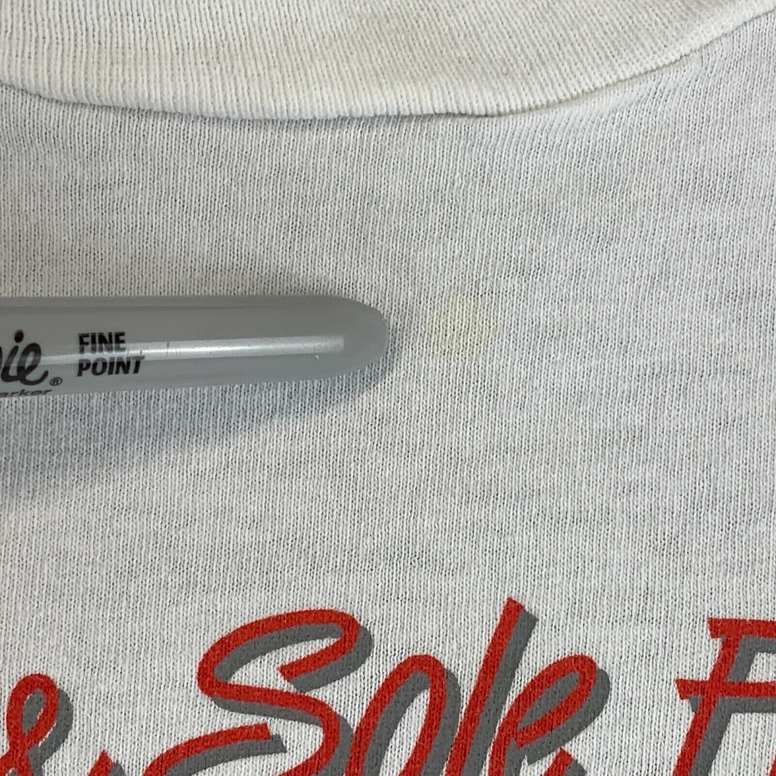Fruit Of The Loom Vintage 90s Heart & Sole Fun Run T Shirt Houston White L Size US L / EU 52-54 / 3 - 4 Thumbnail