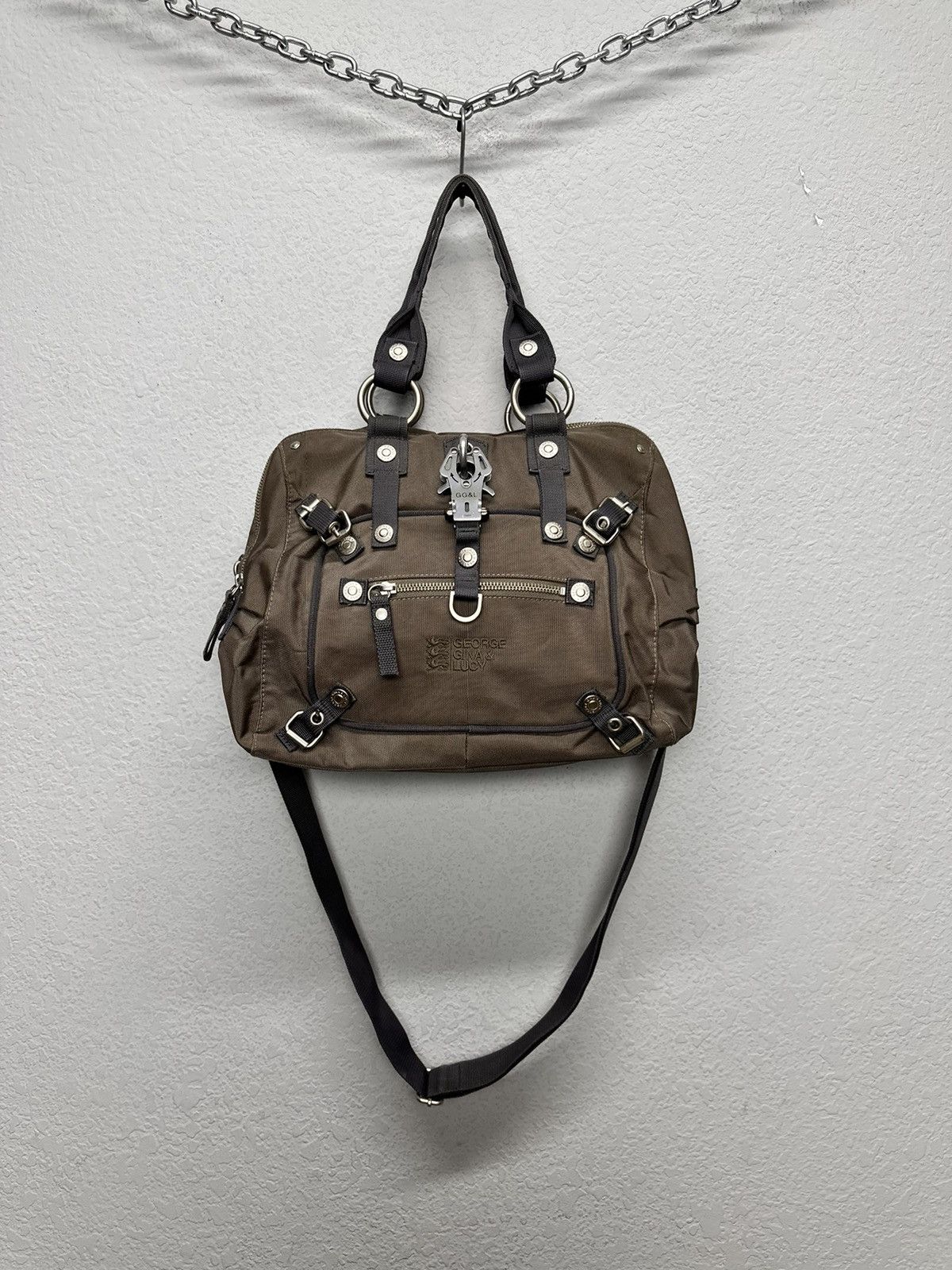 Genuine Leather Japanese GGL bag vintage Avantgarde streetwear style Size ONE SIZE - 1 Thumbnail