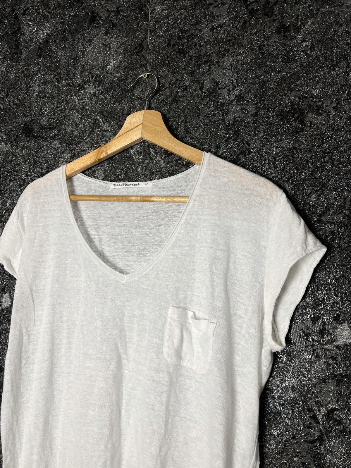 Transit Transit Par Such Avant Garde Linen T-Shirt Short Sleeve Tee Size XS / US 0-2 / IT 36-38 - 2 Thumbnail