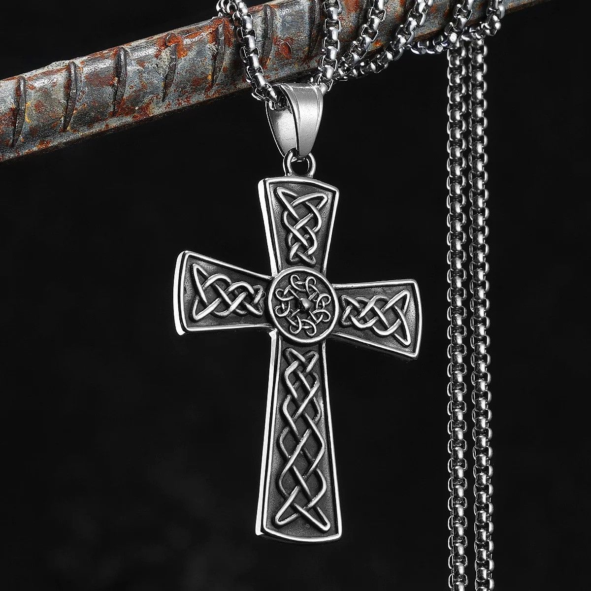 Other Carving Cross Pendant Accessories Necklace Gifts For Him Size ONE SIZE - 3 Thumbnail