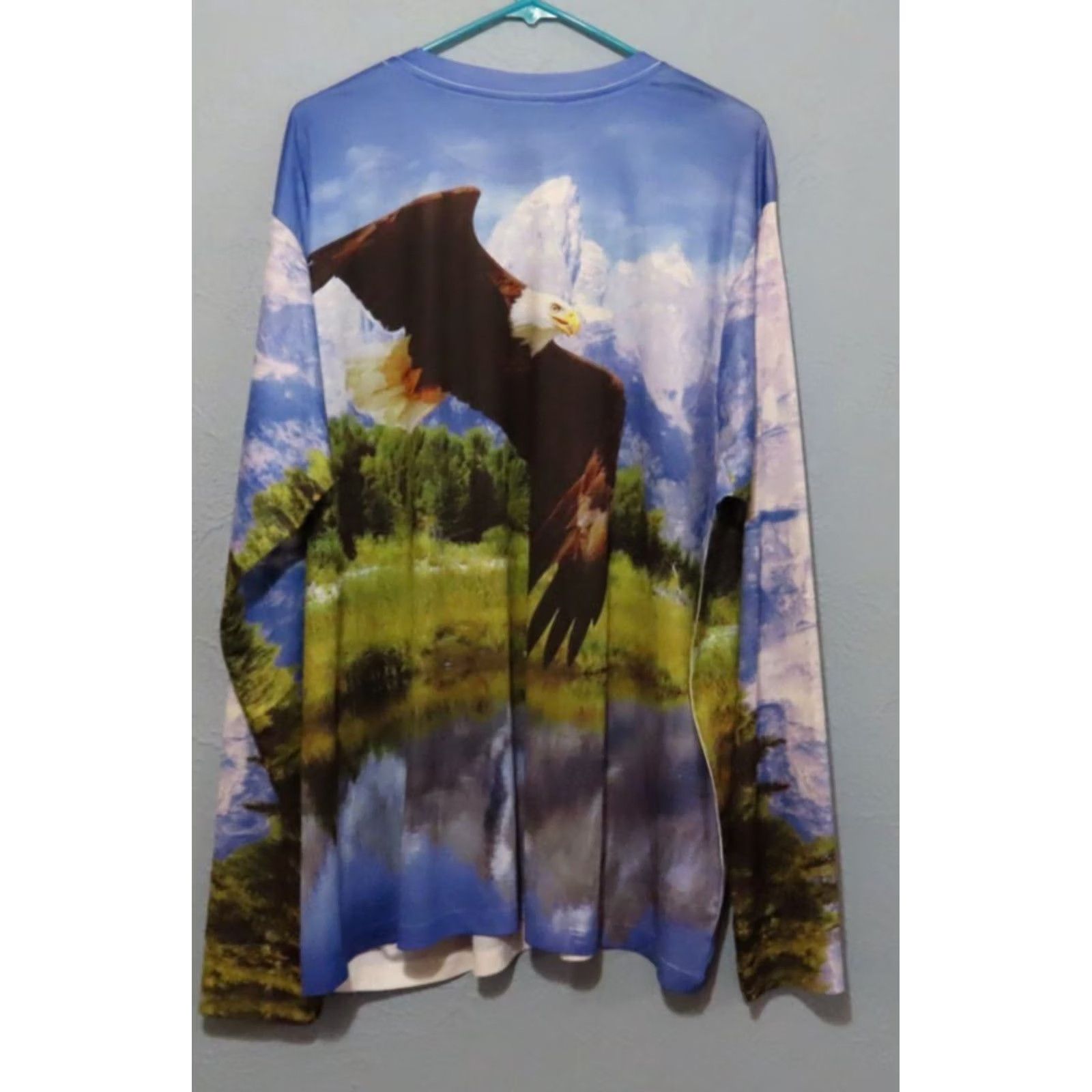 Vintage Get A Life Eagle Shirt Mens 3XL Nature All Over Graphic Long Sleeve T-shirt Size US XXL / EU 58 / 5 - 5 Thumbnail
