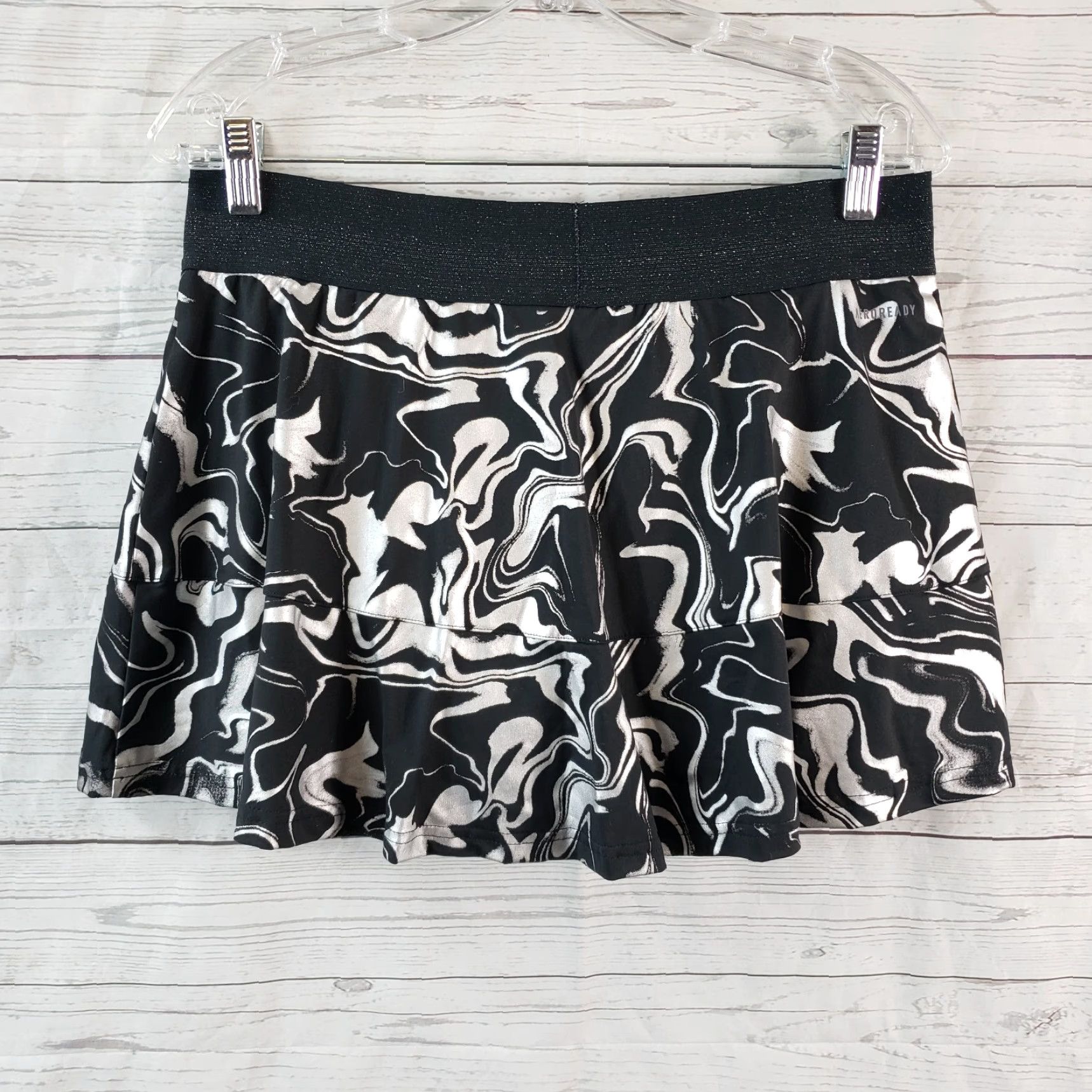 Adidas Adidas Womens Aeroready Skort L Black Pull On Short Skirt Athletic Activewear Size ONE SIZE - 3 Thumbnail