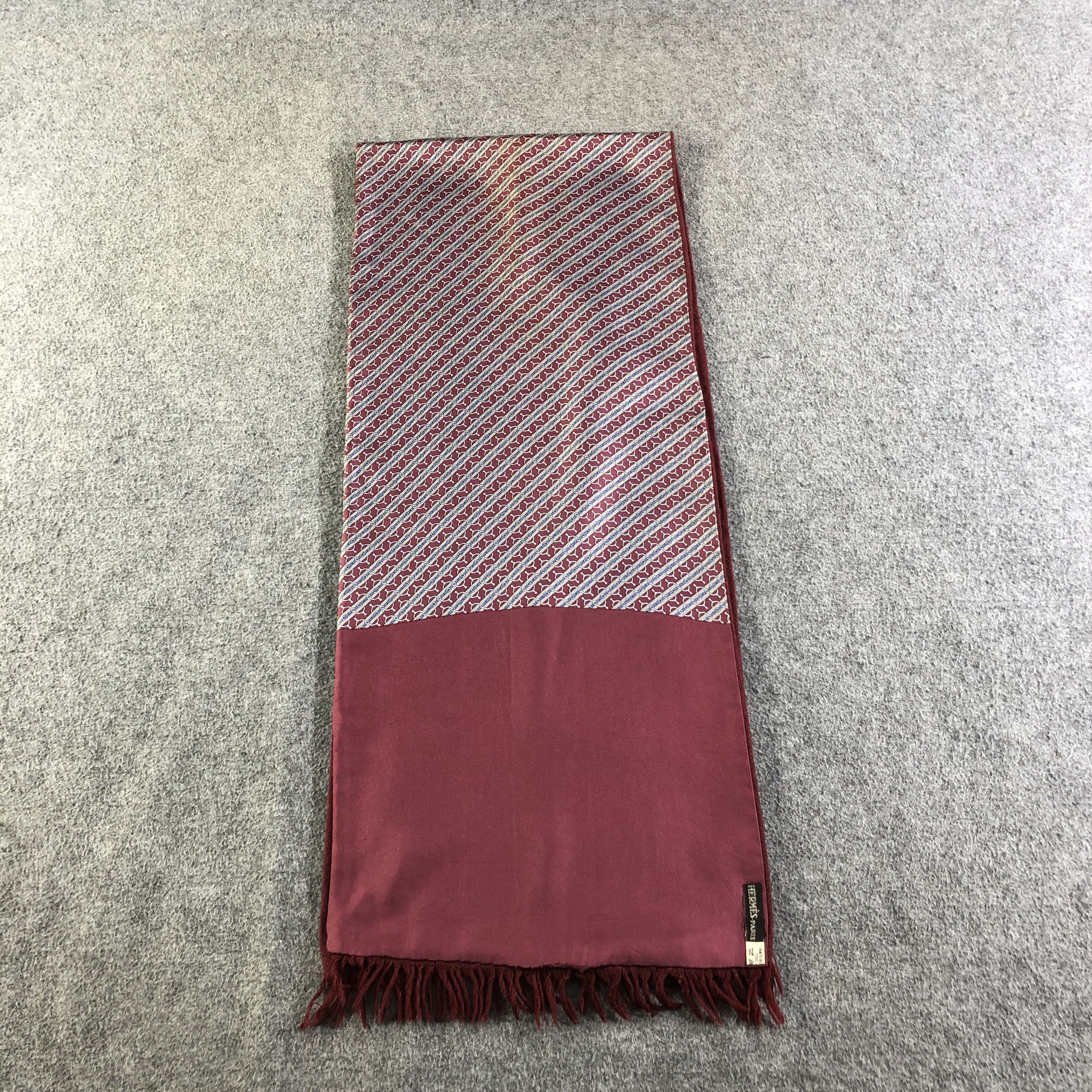 Hermes Hermes Silk/Cashmere/Wool Scarf Muffler Neckwear V2170 Size ONE SIZE - 2 Thumbnail