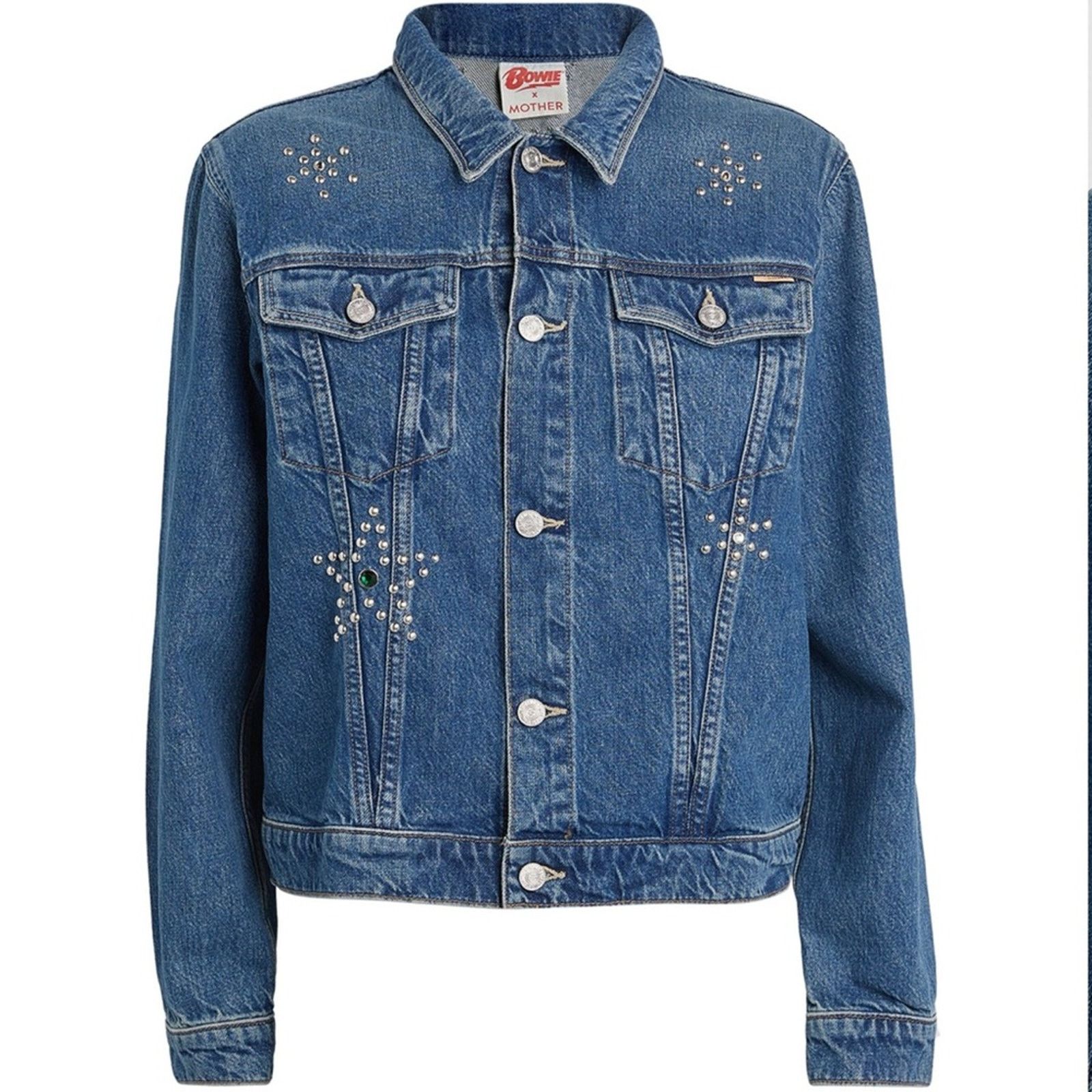 MOTHER Bowie x MOTHER The Bruiser Embellished Denim Jacket Size M Size M / US 6-8 / IT 42-44 - 1 Thumbnail